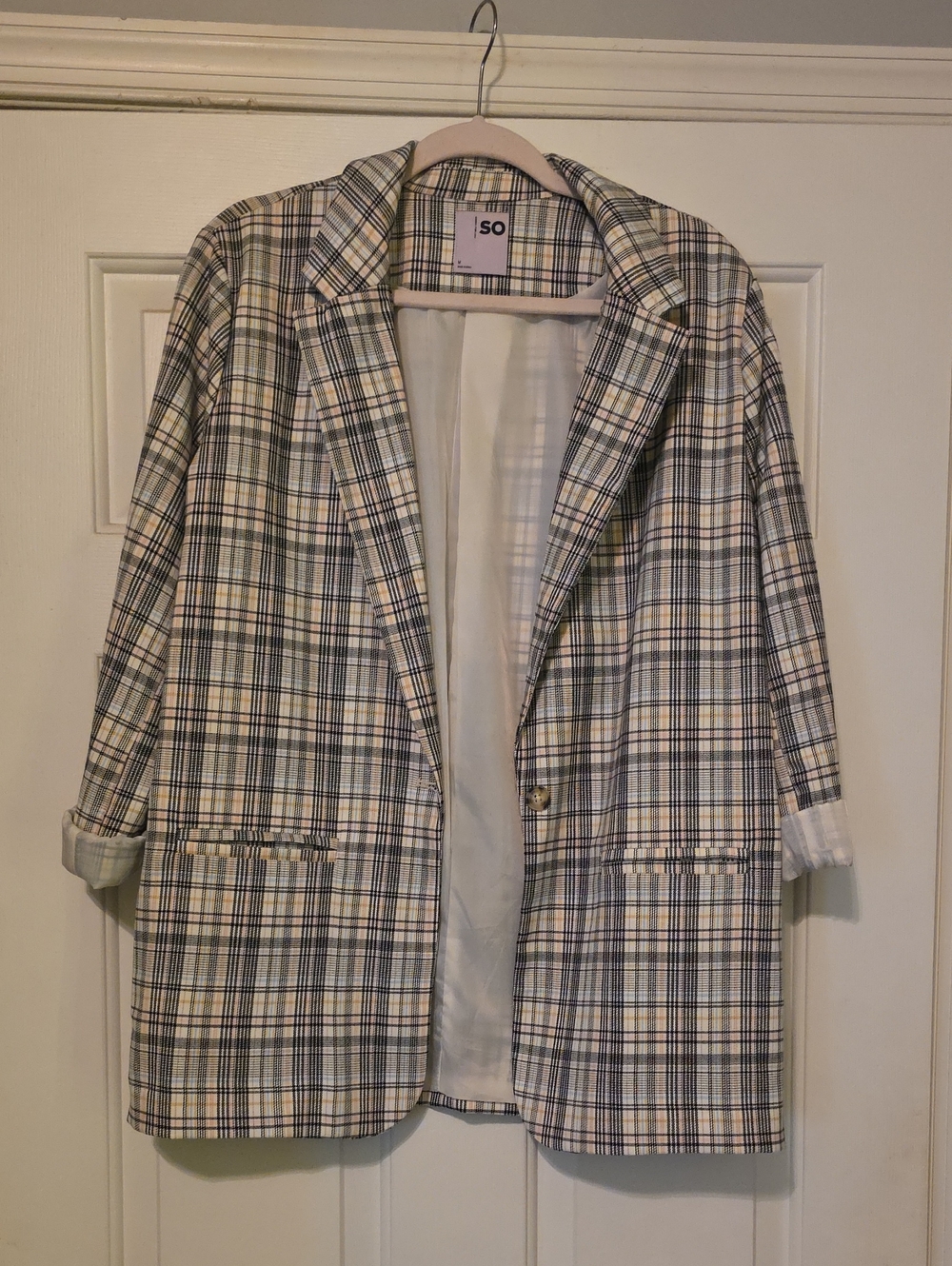 SO Plaid Blazer